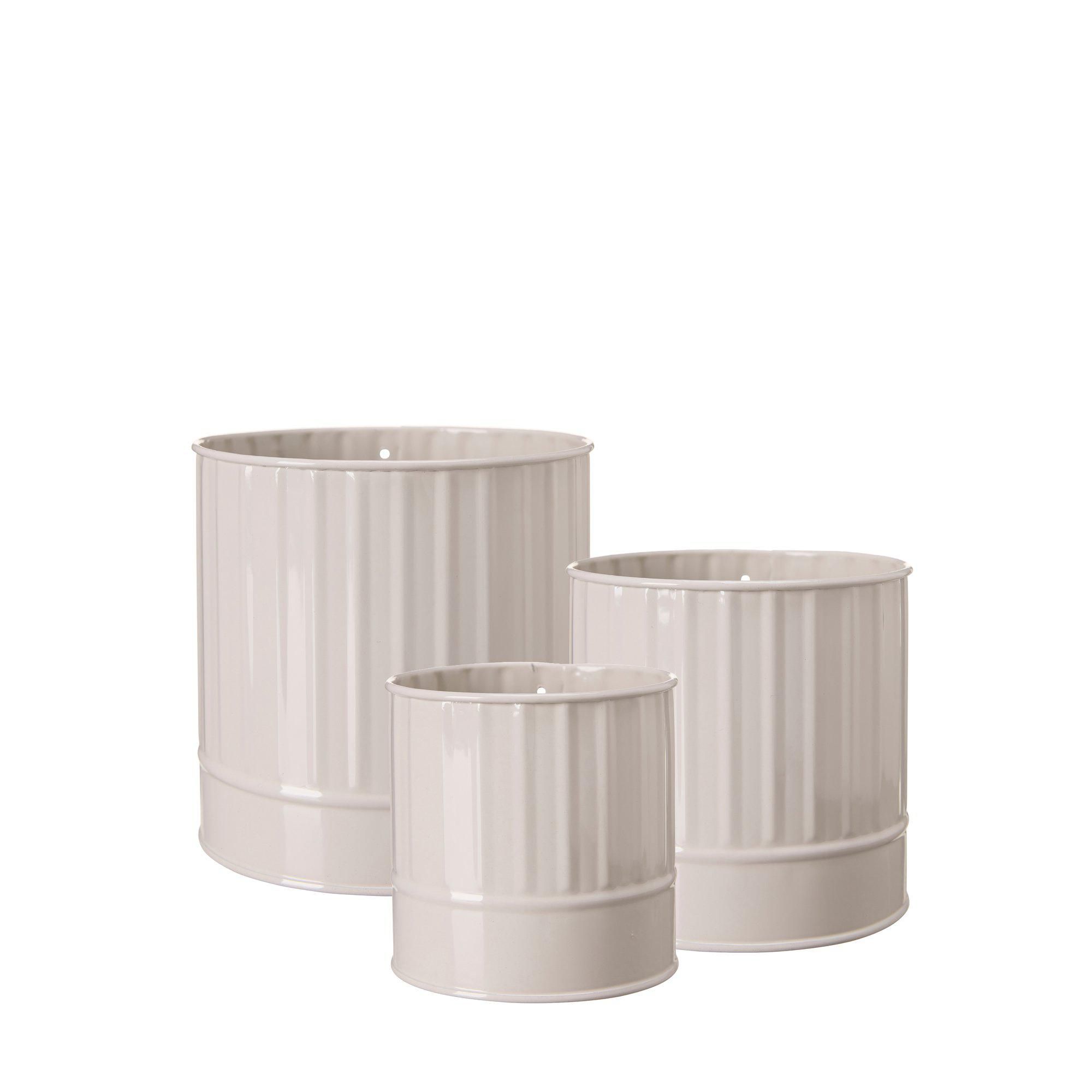 SIGRUN Pot S/3 White - White - 14x14 12x12 10x10cm