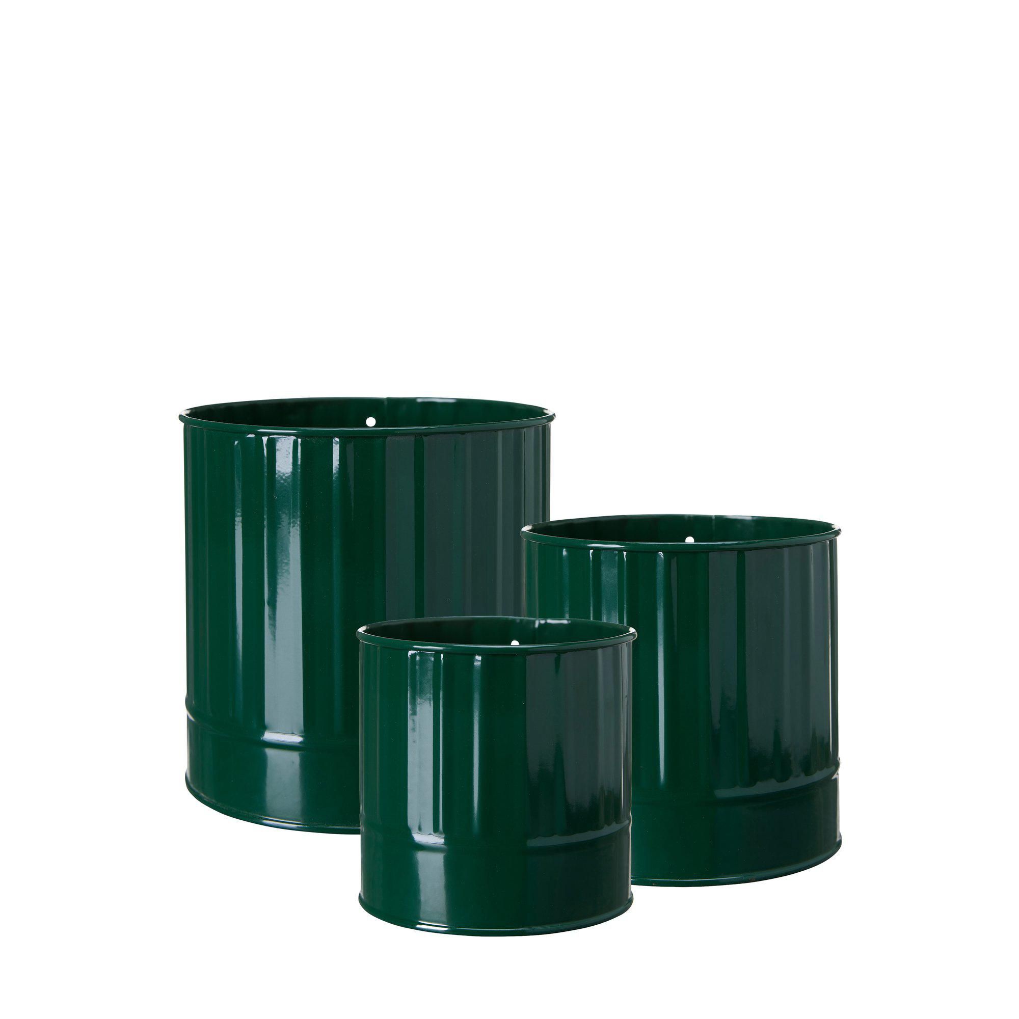 SIGRUN Pot S/3 Green - Green - 14x14 12x12 10x10cm