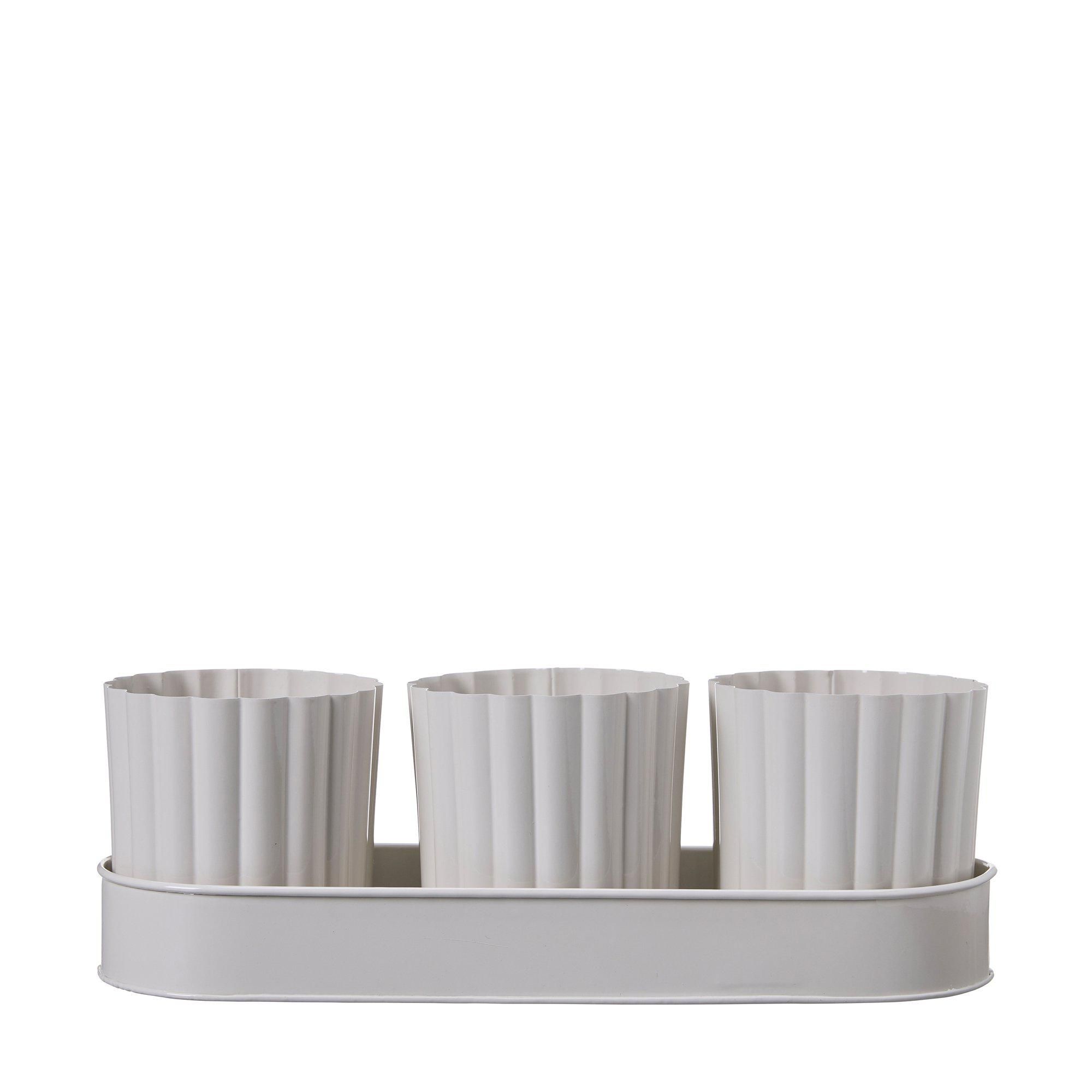 HILLEVI Herb Pot Linen - Linen - 32x11x4cm