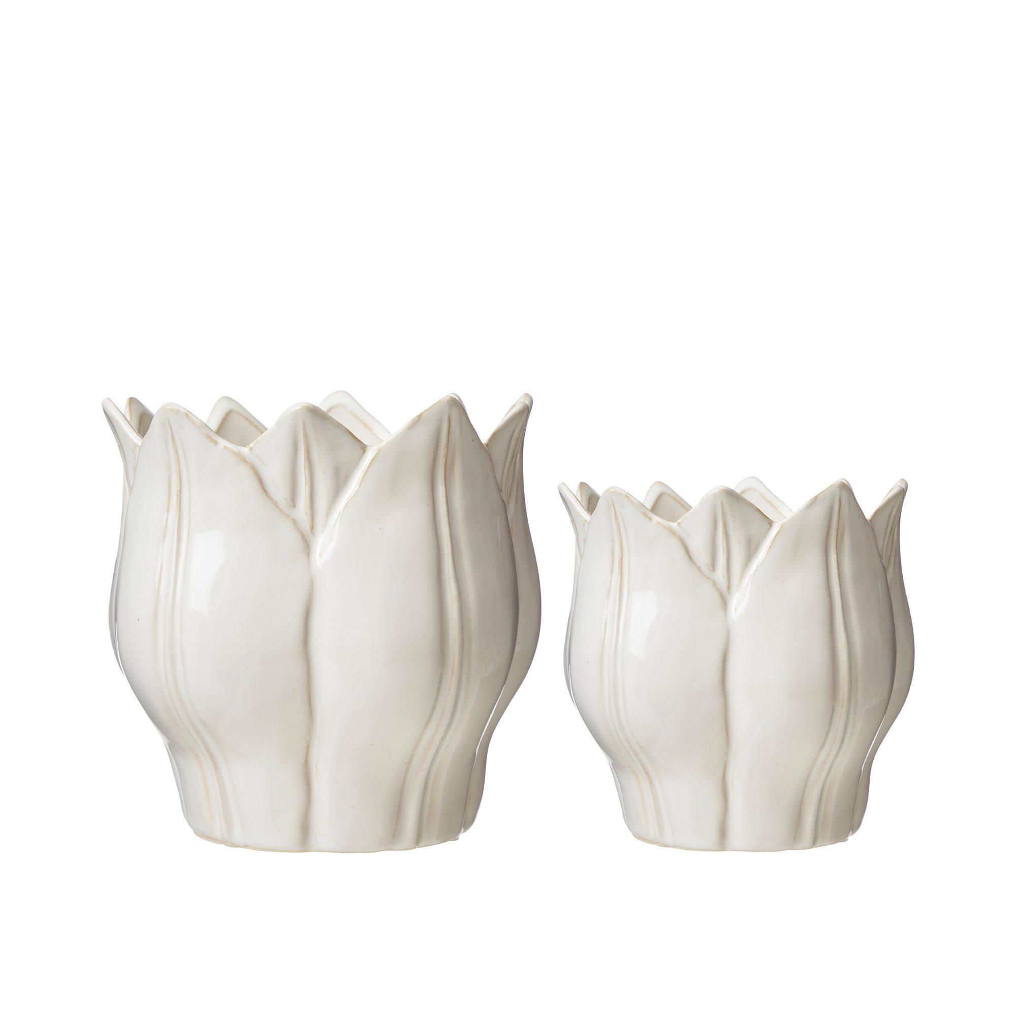 LESLIE Kruka 2/S Offwhite - Offwhite - 18x18 15x15cm