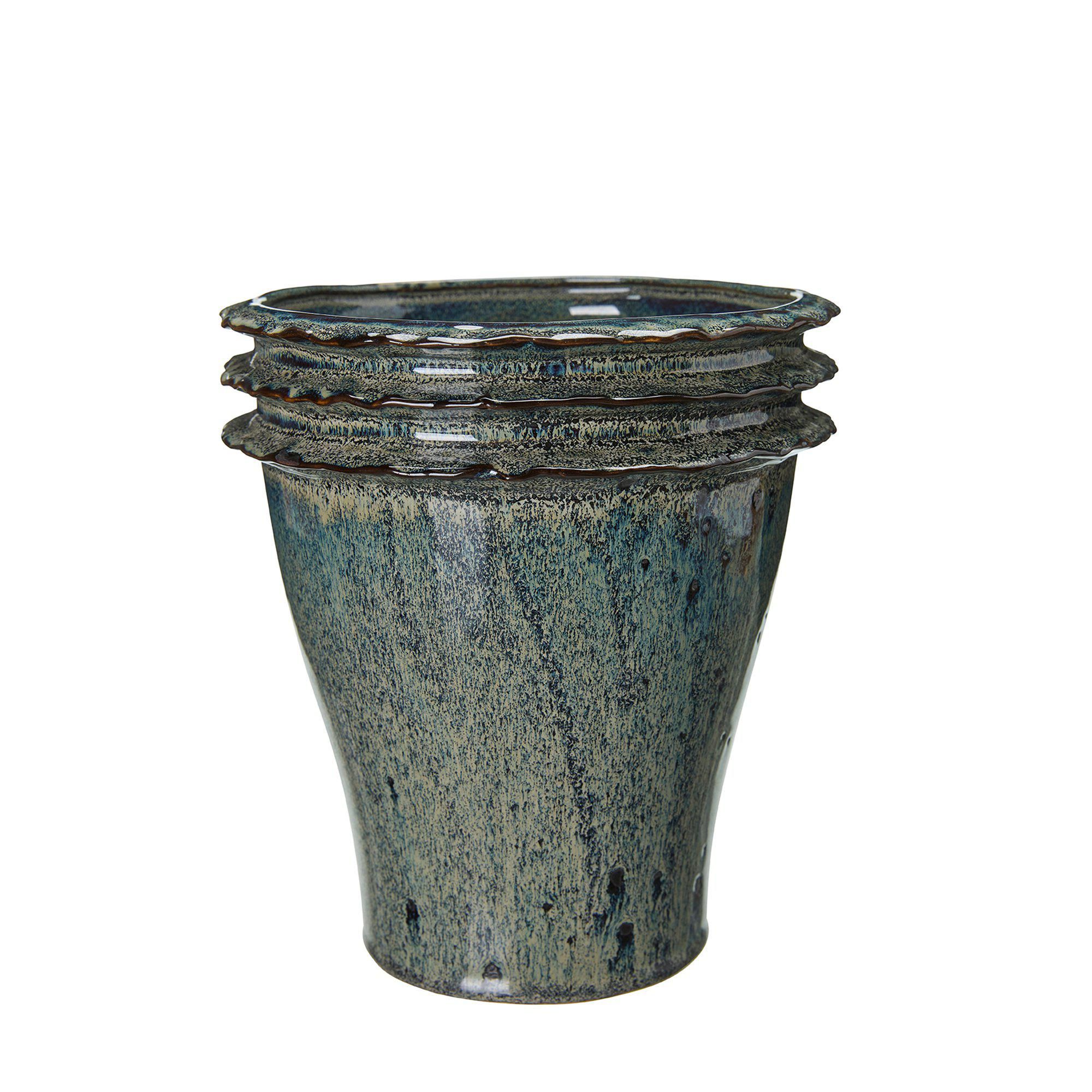 BL Pot High Blue Melange - Blue Melange - 18x20cm