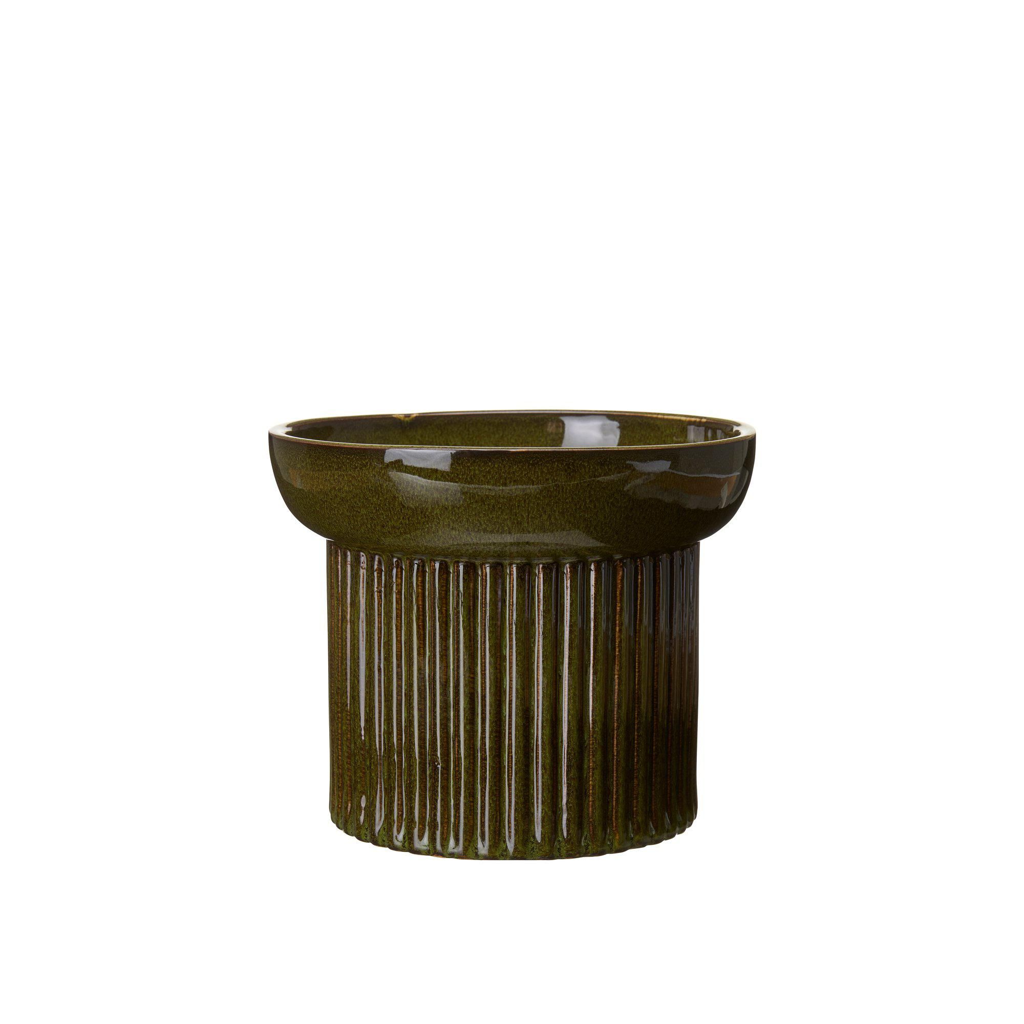 ULLA Pot Green Melange - Green Melange - 19x16cm