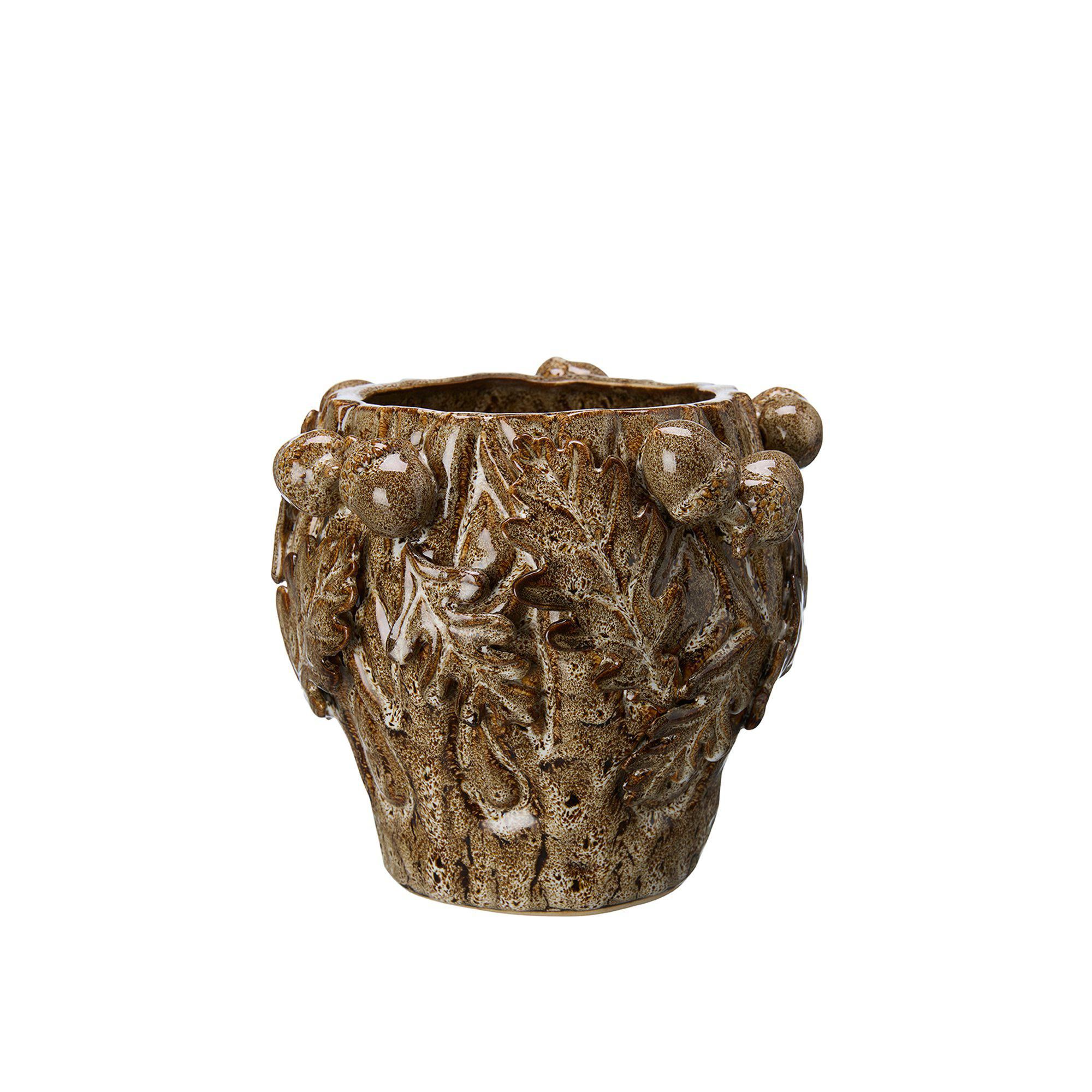 IRENE Pot Brown Melange - Brown Melange - 20x18cm