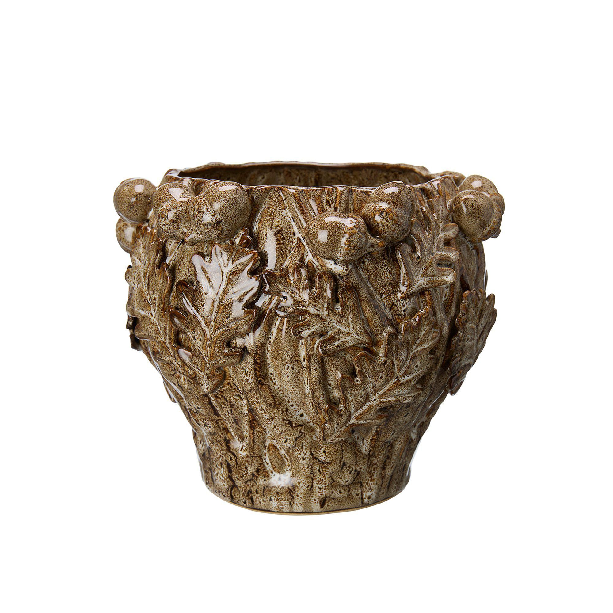 IRENE Pot Brown Melange - Brown Melange - 25x21cm