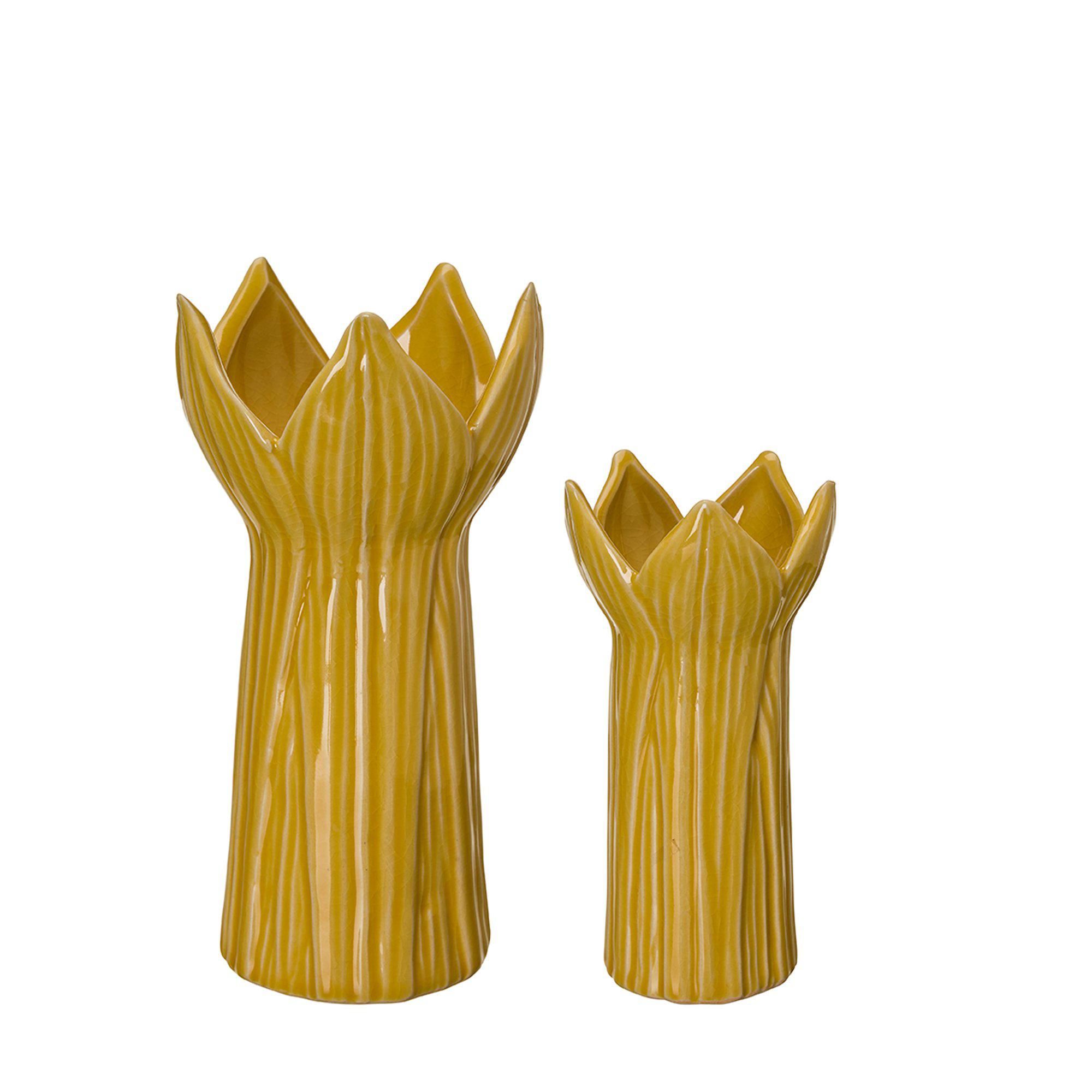 INGELA Vase S/2 Yellow Melange - Yellow Melange - 10x20 7x15cm