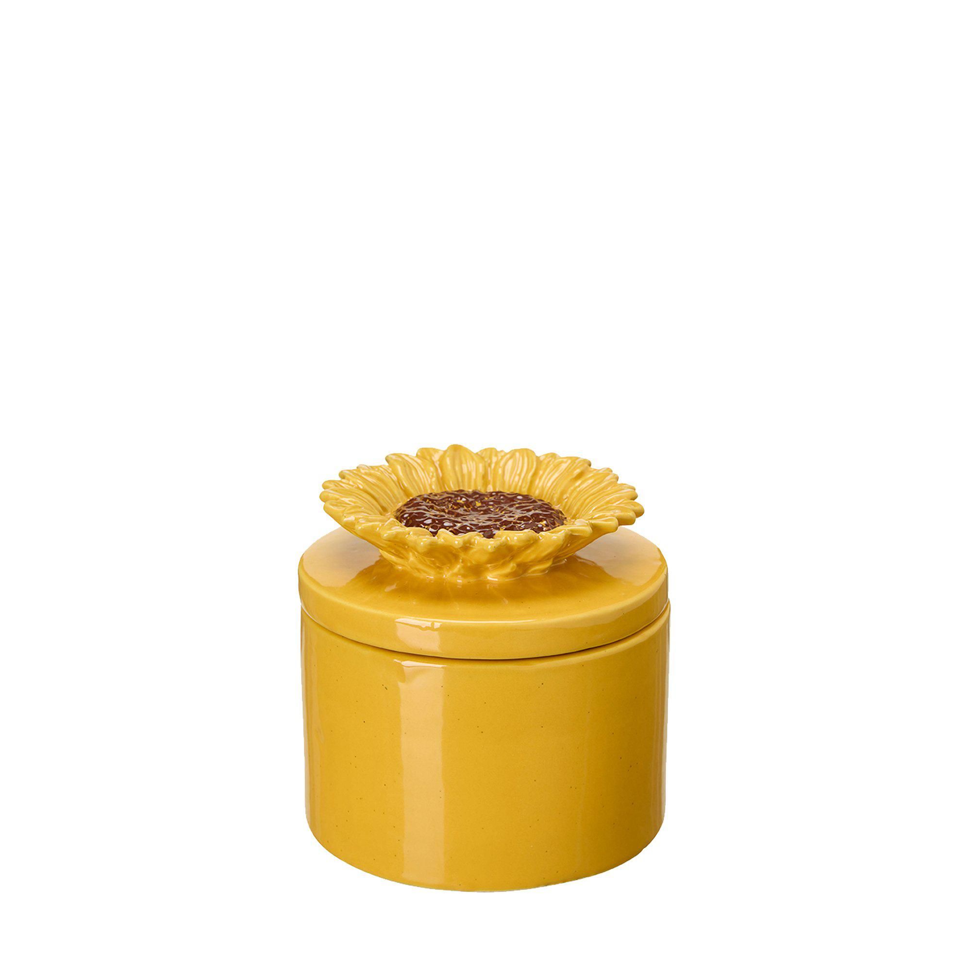 SOLVEIG Jar Yellow/Brown - Yellow/Brown - 11x10cm