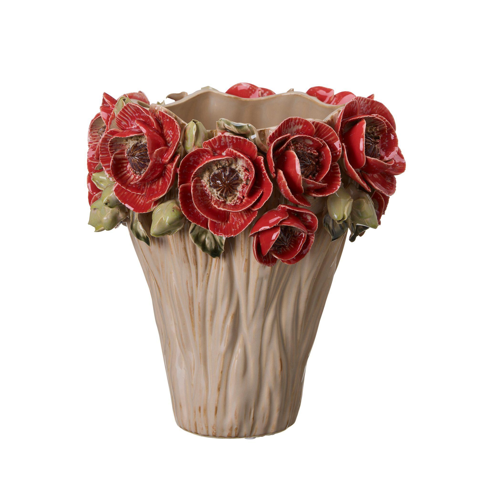 MARIE Kruka Röd/Grön/Beige - Röd/Grön/Beige - 28x29cm