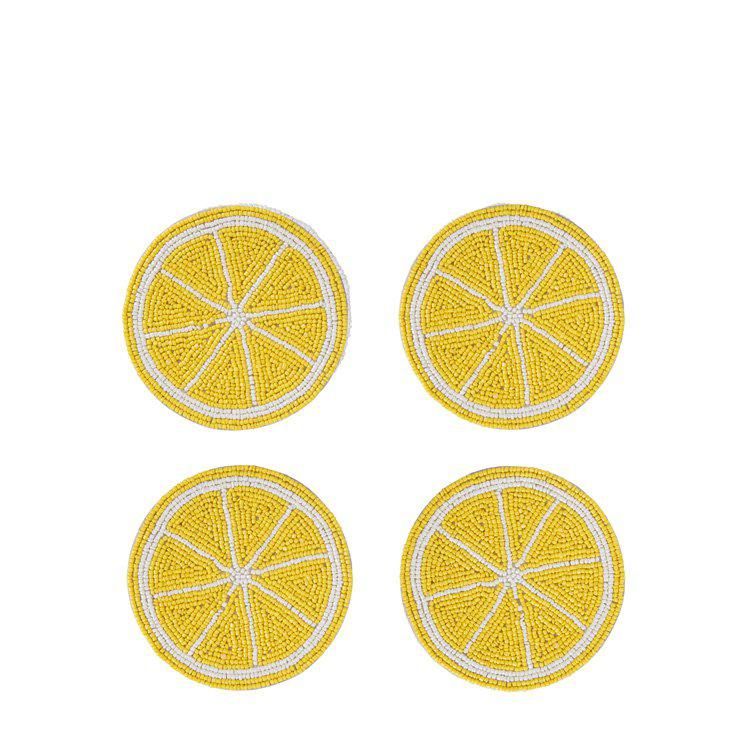 ALIVIA Coaster White/Yellow - White/Yellow - 10cm