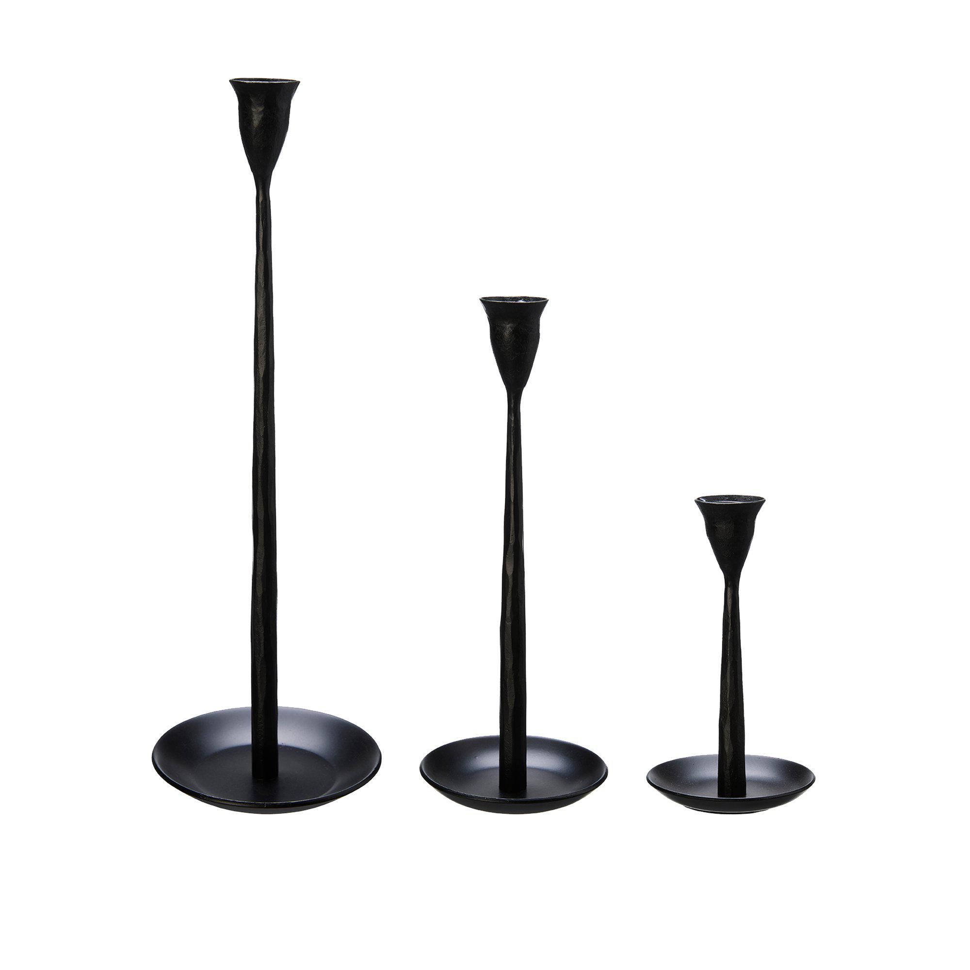 SIMRAN CandleholdS/3 Black - Black - 10x41 10x32 8x27cm