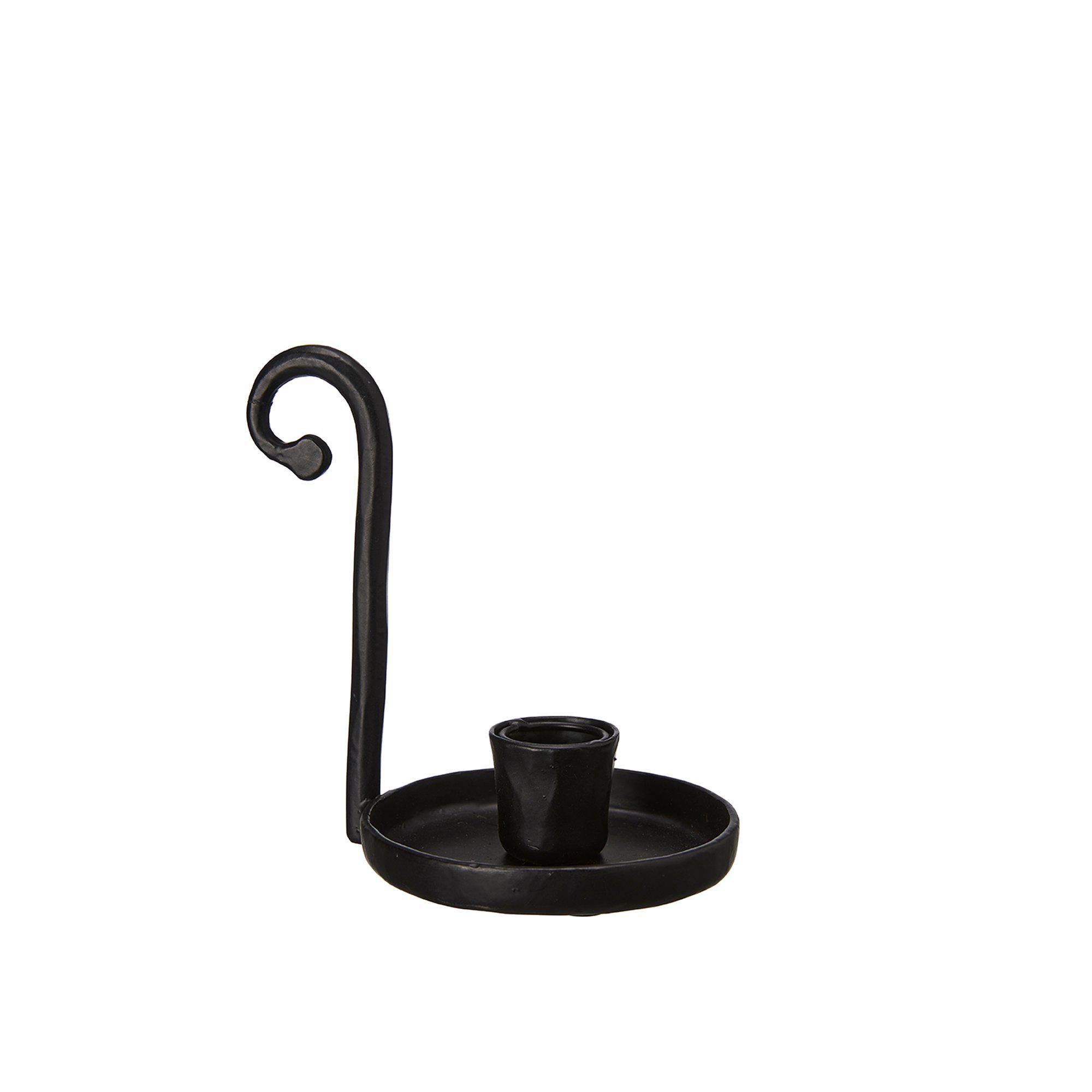 SIMRAN Candleholder Black - Black - 14x10 cm