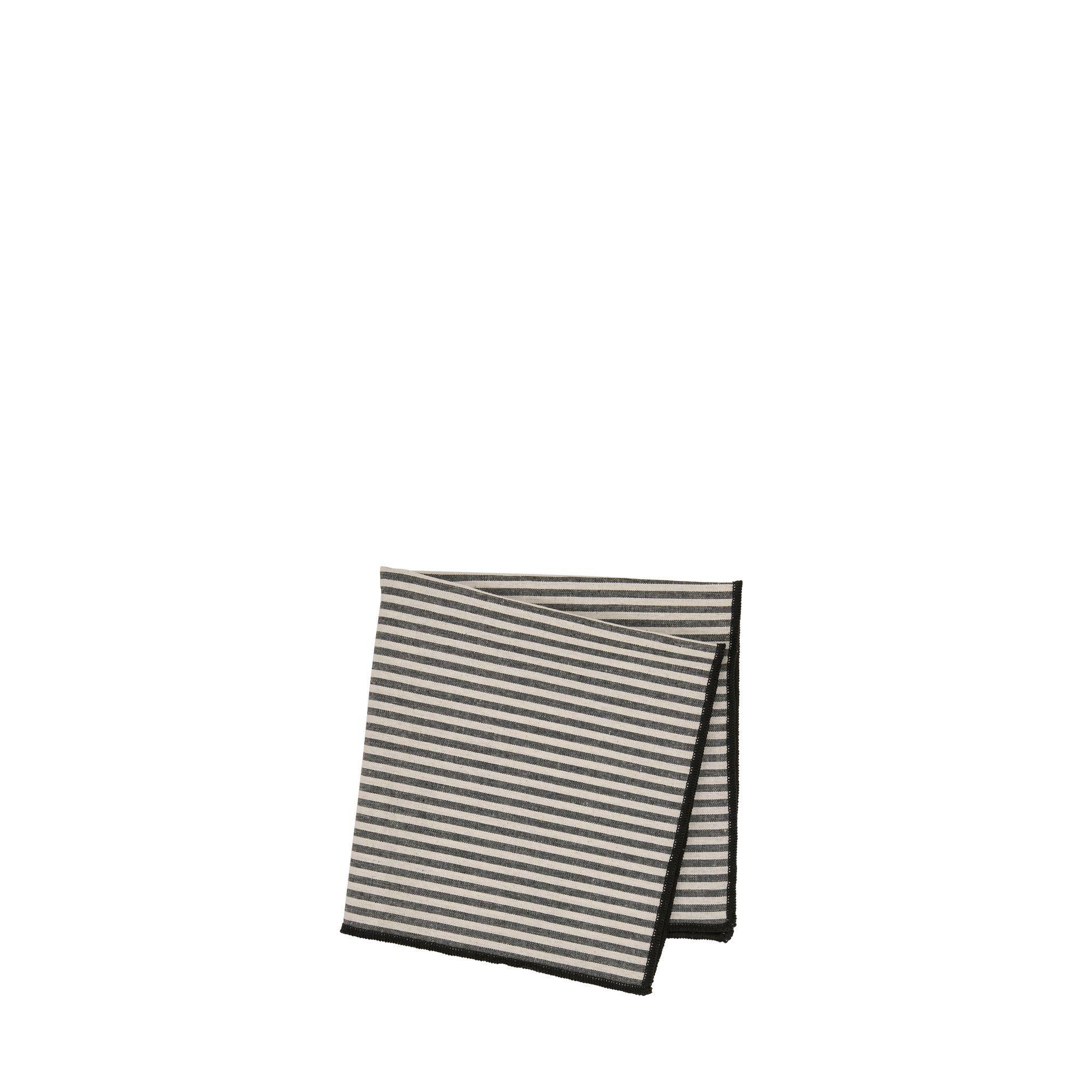SERVETT Randig Svart/Vit - Svart/Vit - 40x40cm