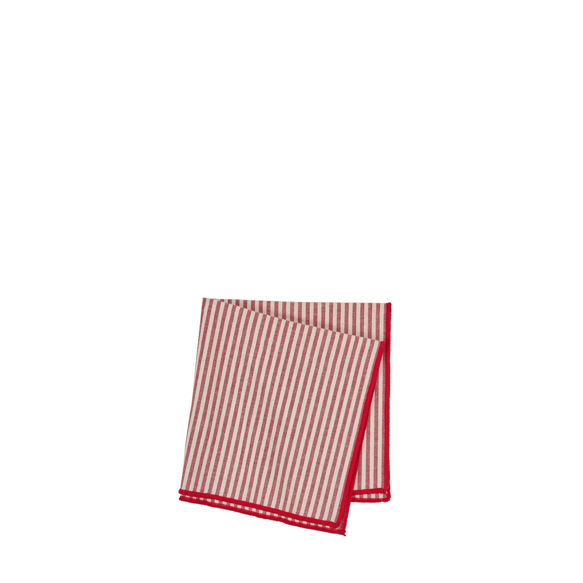 SERVETT Randig Röd/Vit - Röd/Vit - 40x40cm