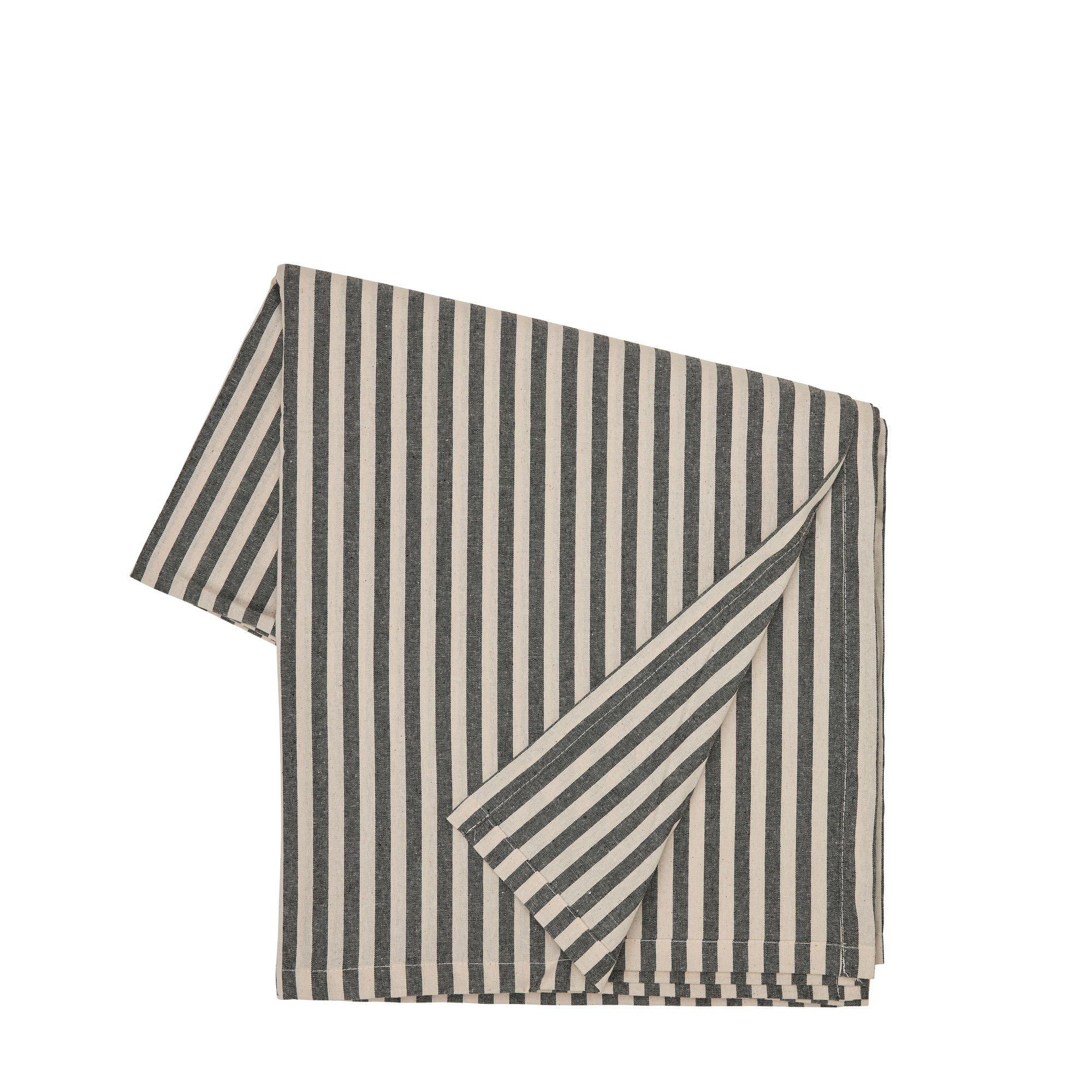 DUK Randig Svart/Vit - Svart/Vit - 136x250cm