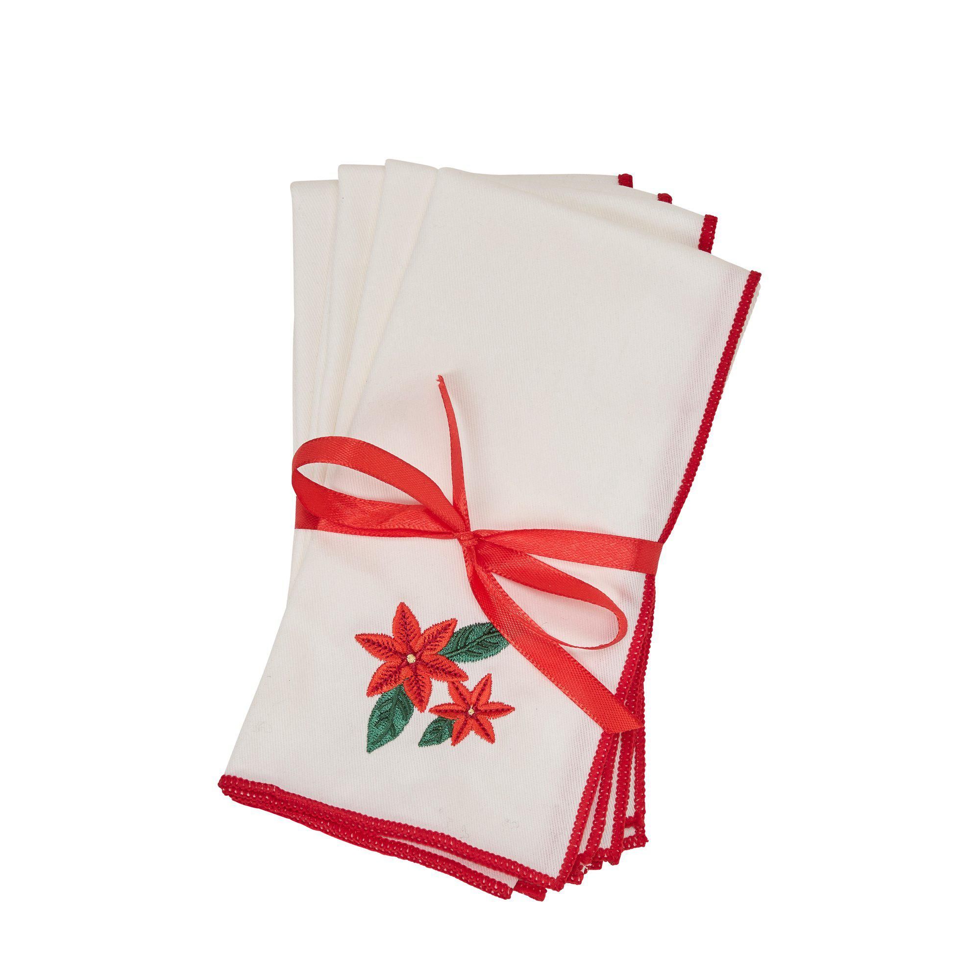 SERVETT Vinter Mix Vit/Röd - Vit/Röd - 40x40cm
