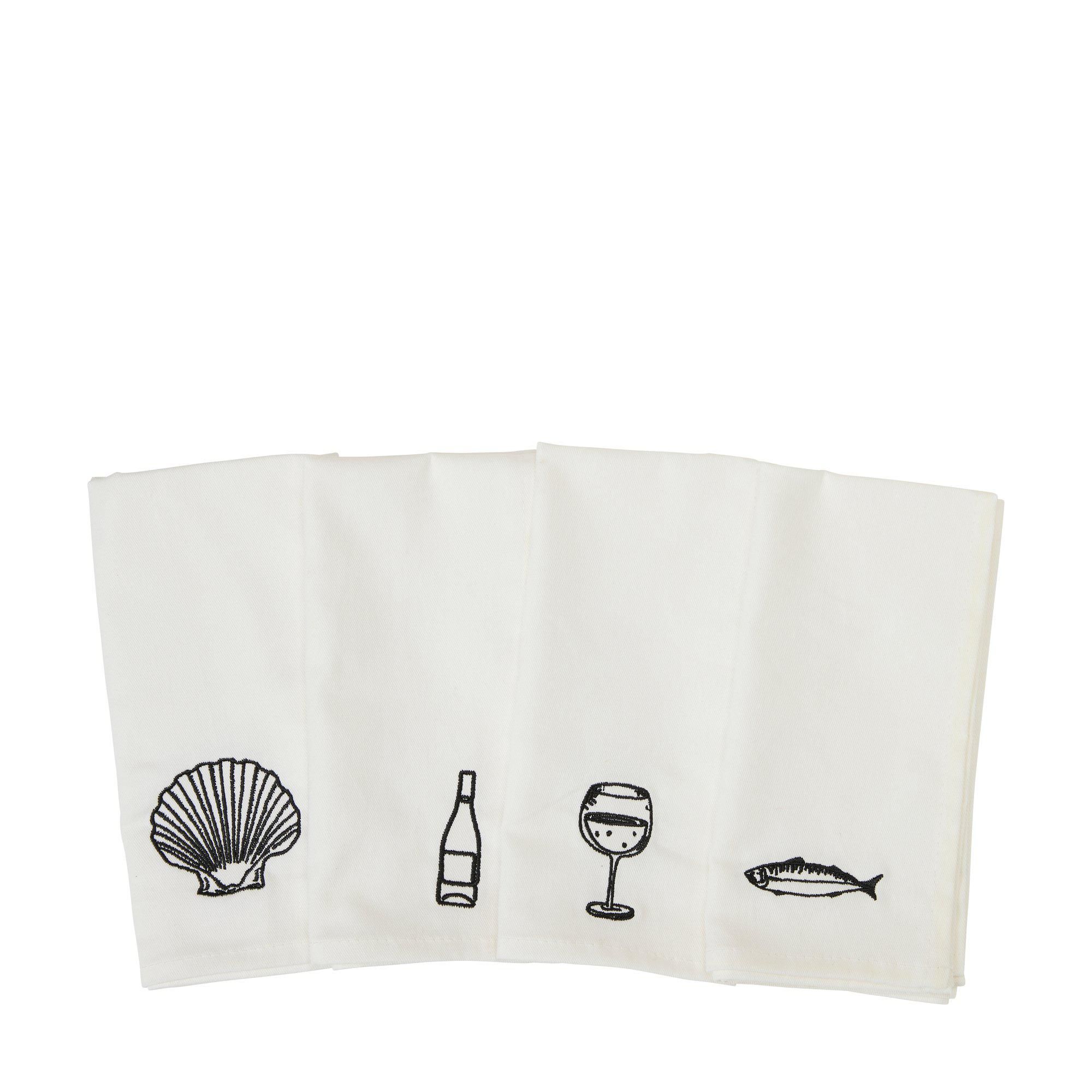 SERVETT Hav Mix Vit/Svart - Vit/Svart - 40x40cm