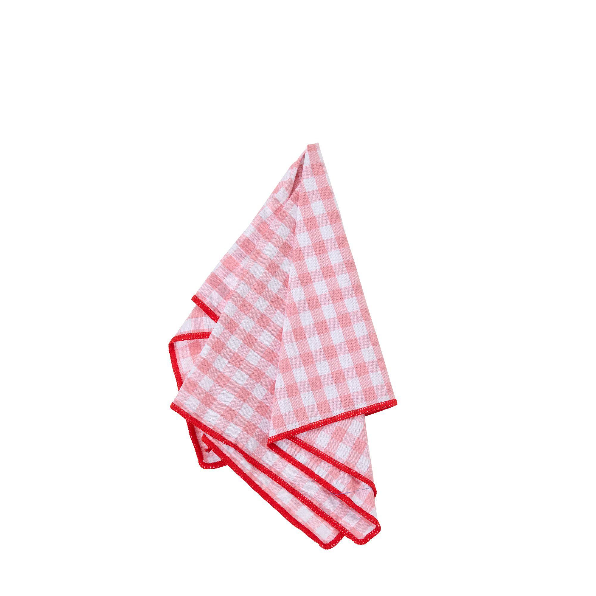 NAPKIN Plaid Pink/Red - Pink/Red - 40x40cm