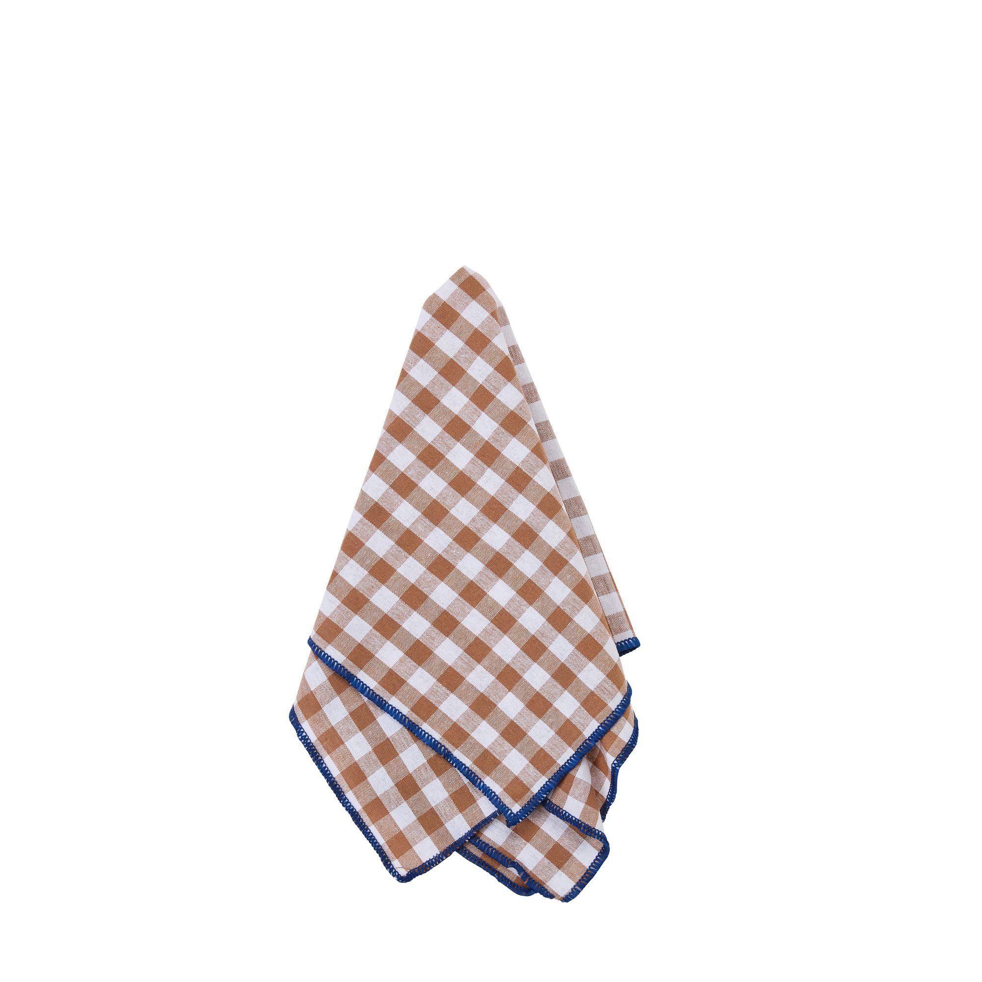 NAPKIN Plaid Brown/Blue - Brown/Blue - 40x40cm