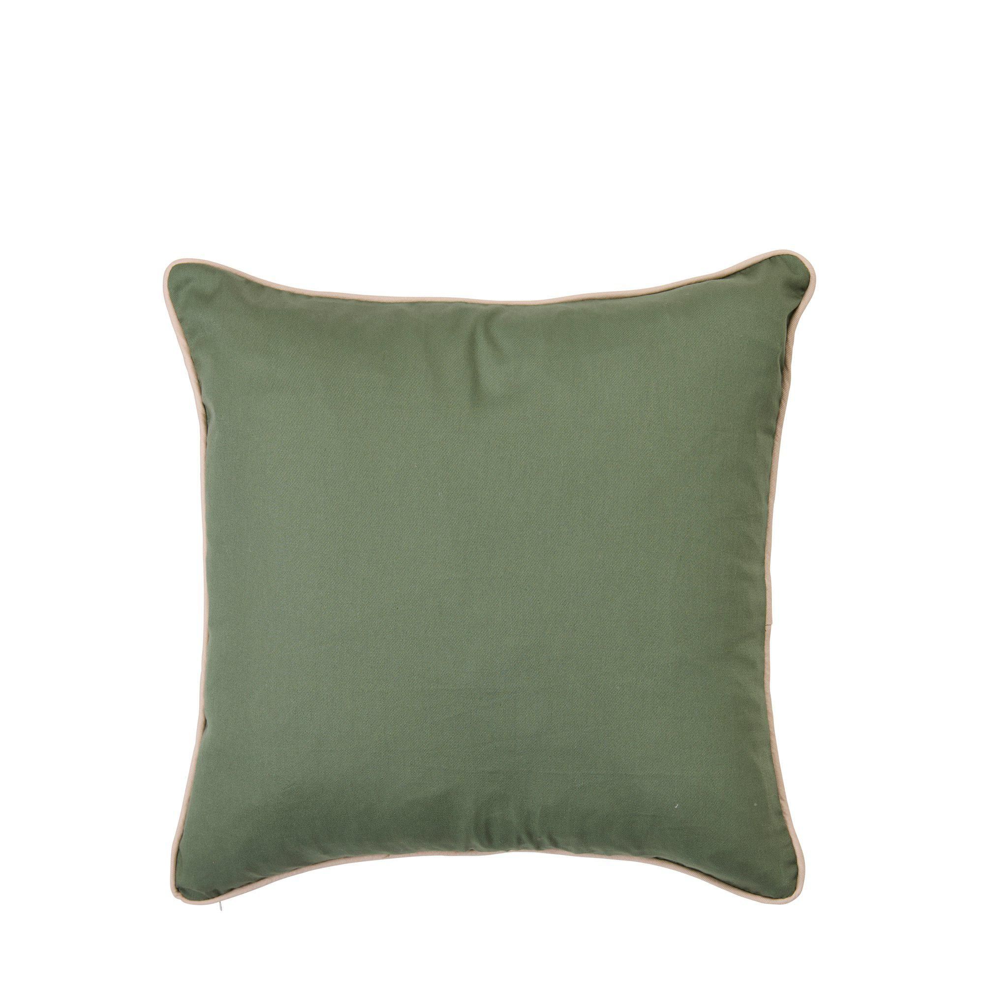 NANCY Cushion cover Green/Beige - Green/Beige - 40x40cm