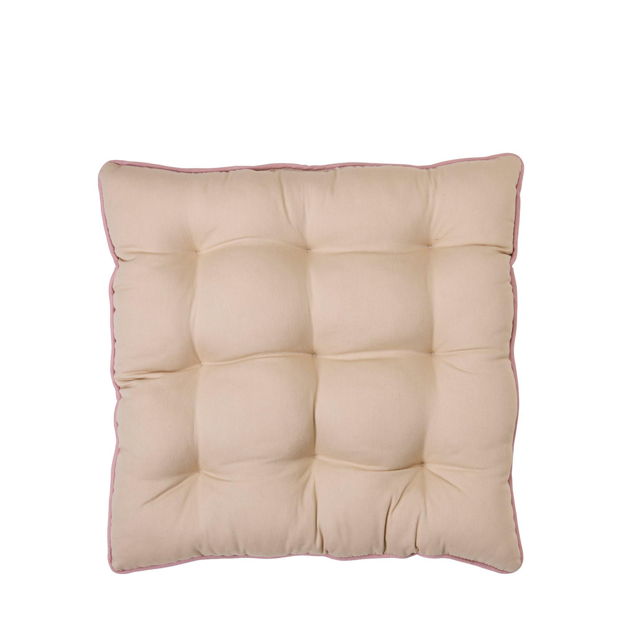 NANCY Seat cushion Beige/Pink - Beige/Pink - 40x40cm