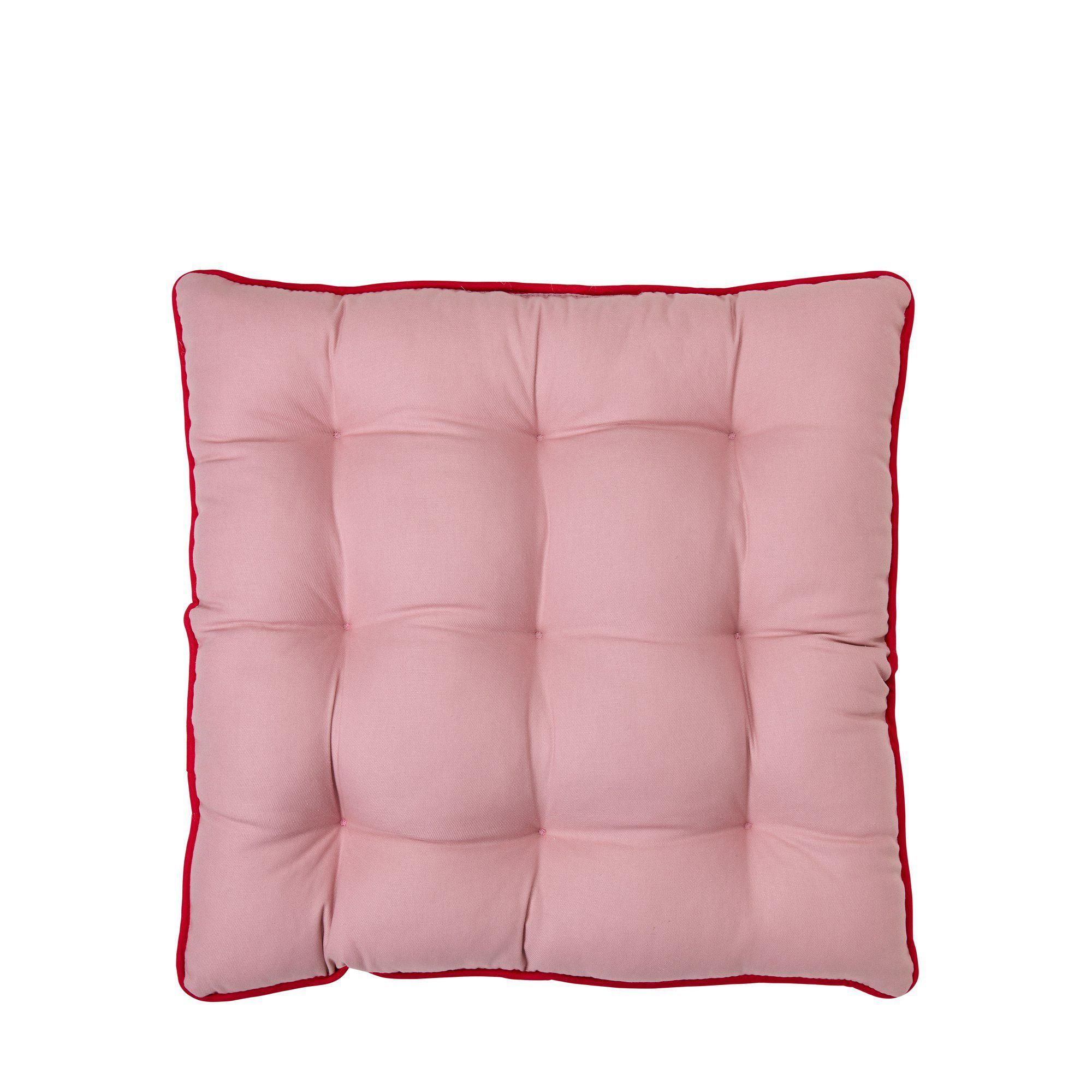NANCY Seat cushion Pink/Red - Pink/Red - 40x40cm