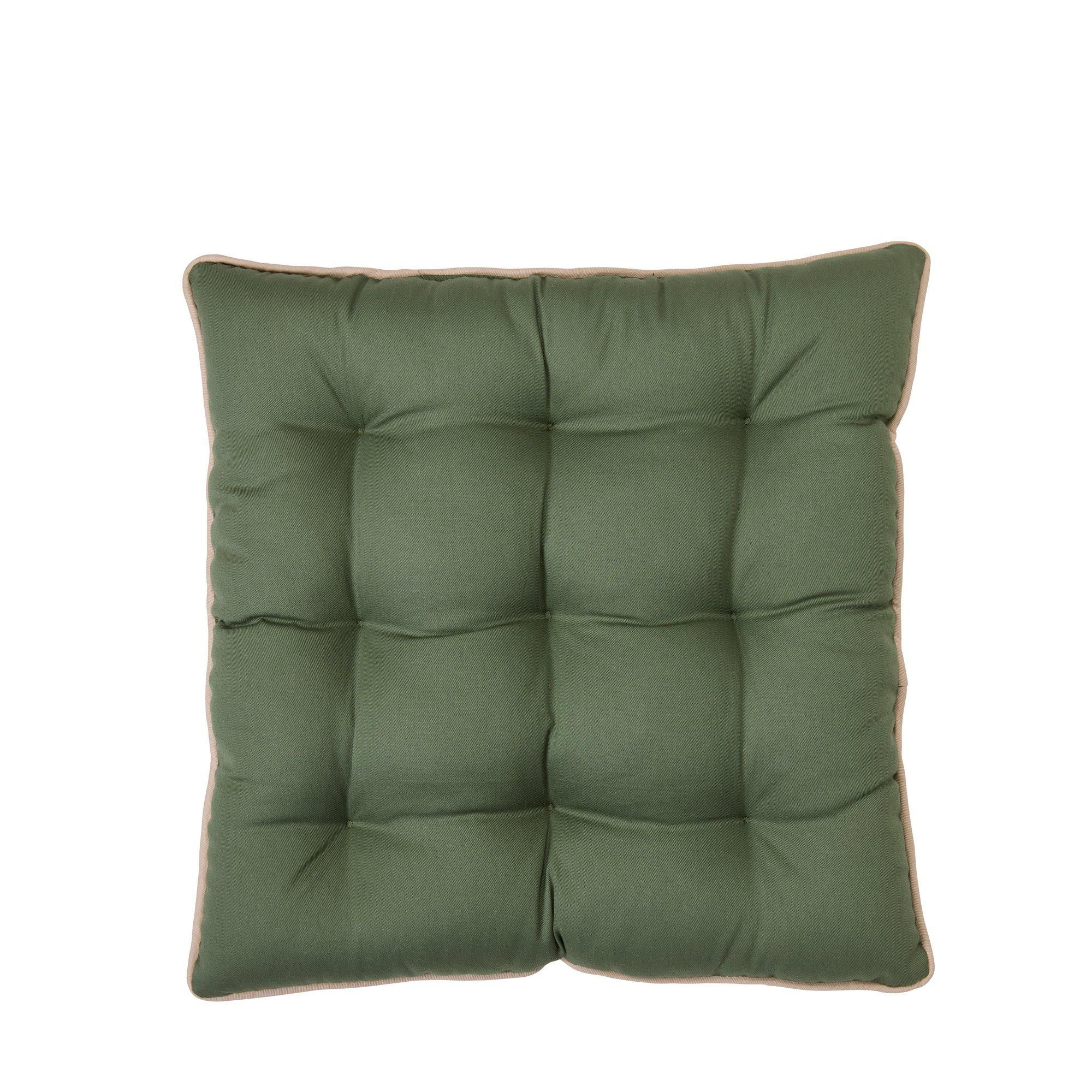 NANCY Seat cushion Green/Beige - Green/Beige - 40x40cm