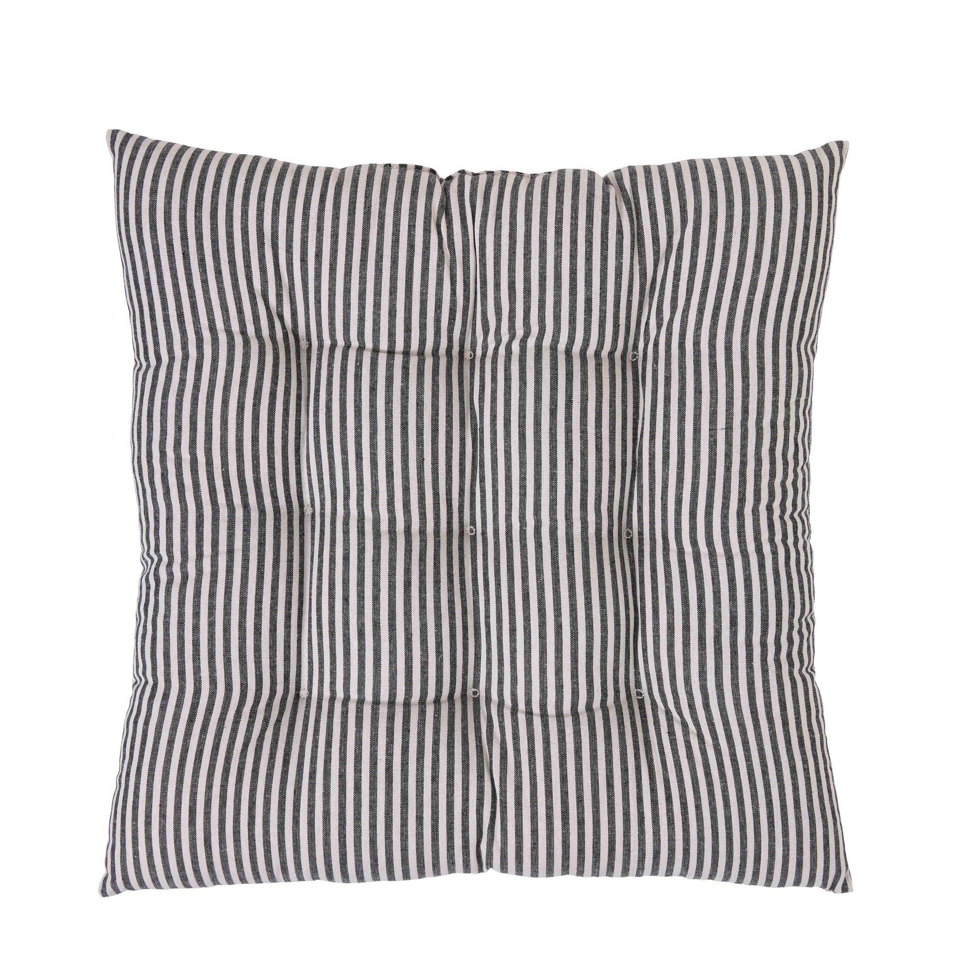 NOELLE Seat cushion Black/White - Black/White - 40x40x5cm