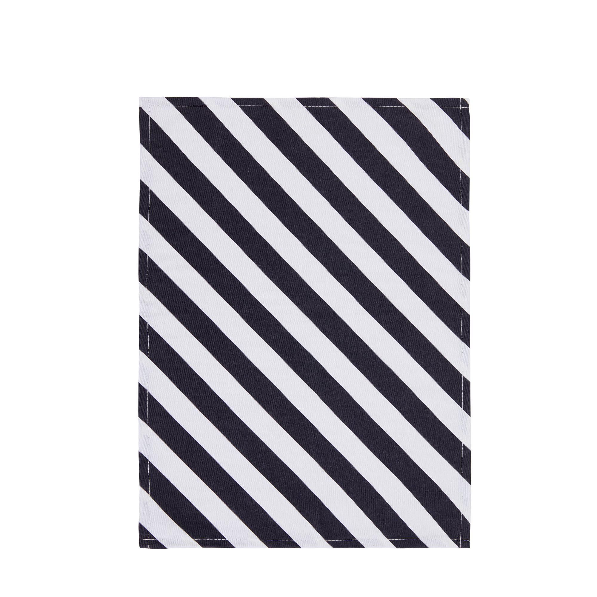 SYLVIE Placemat Black/White - Black/White - 33x45cm