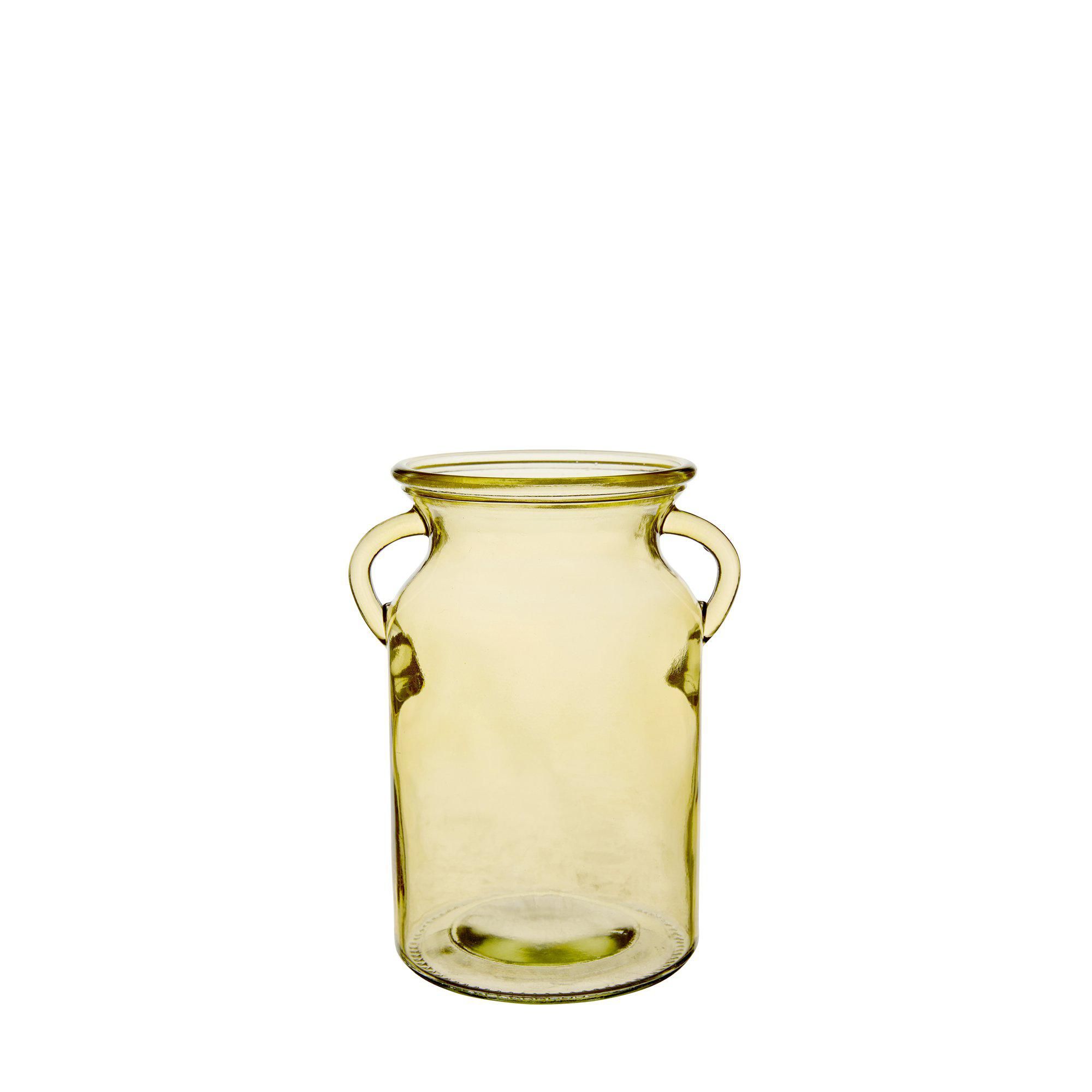 DANIA VASE WITH HANDLE Yellow - Yellow - 15x19cm