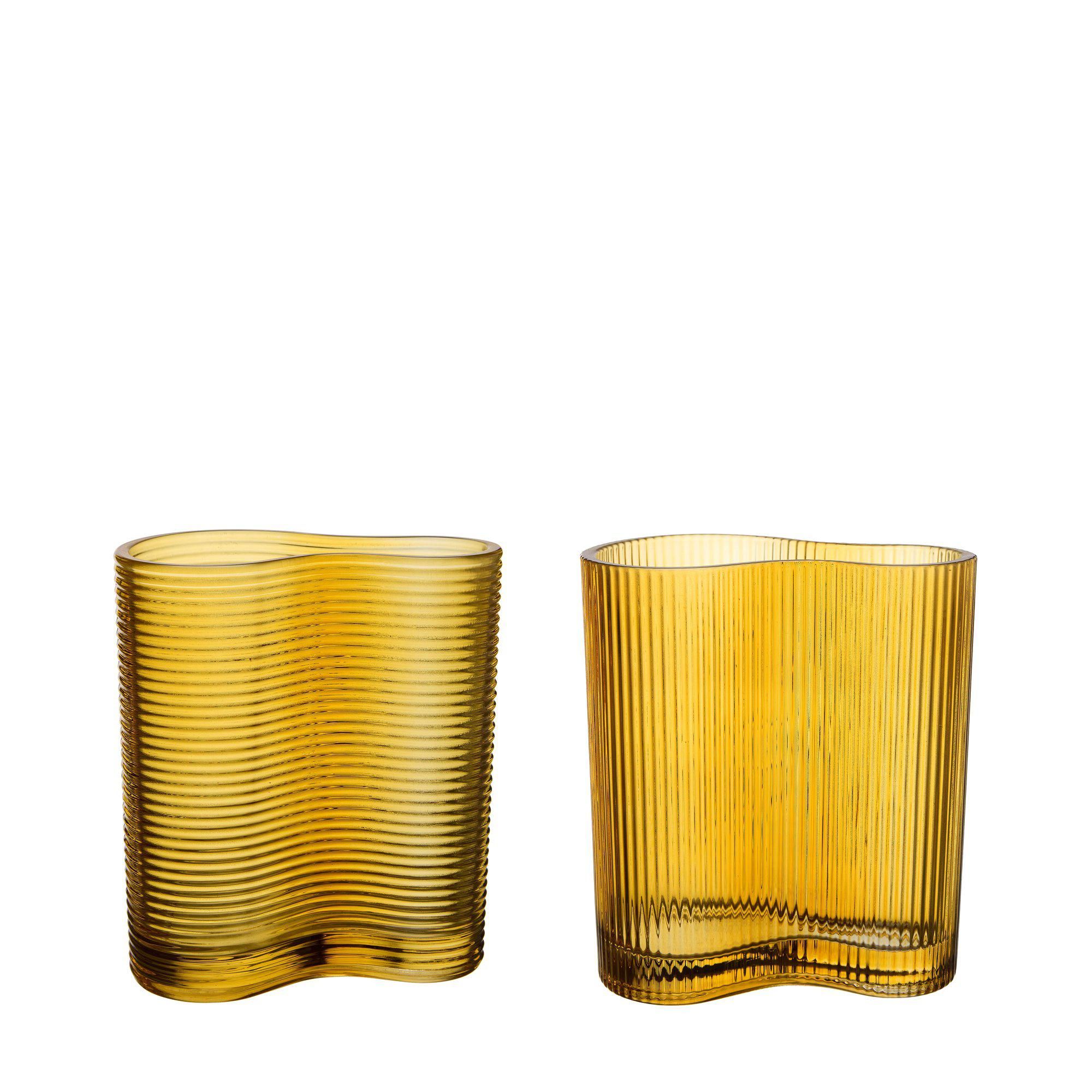 ELARA Vase Mix Yellow - Yellow - 15x10x17cm