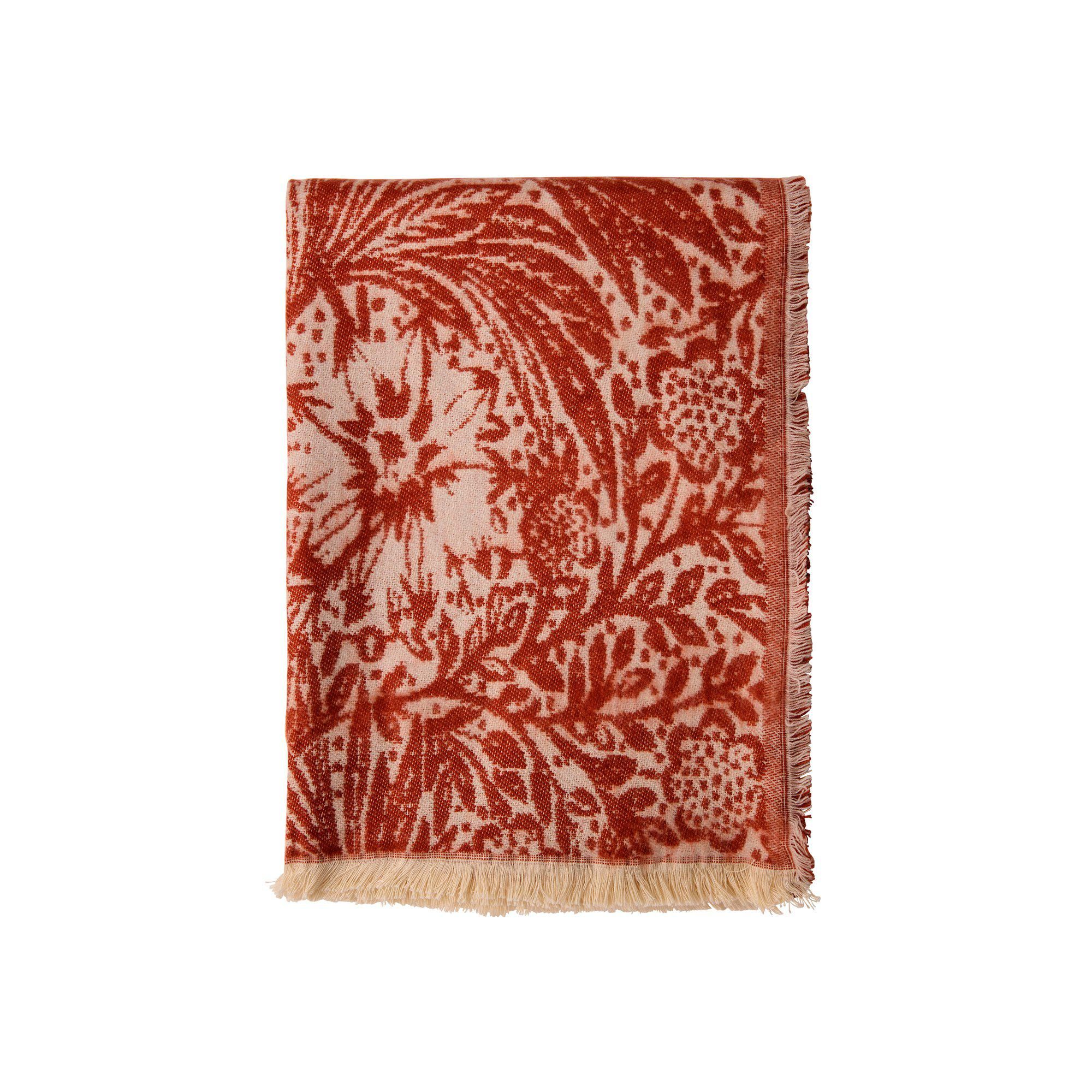 CELIA Throw Rust/White - Rust/White - 130x170cm