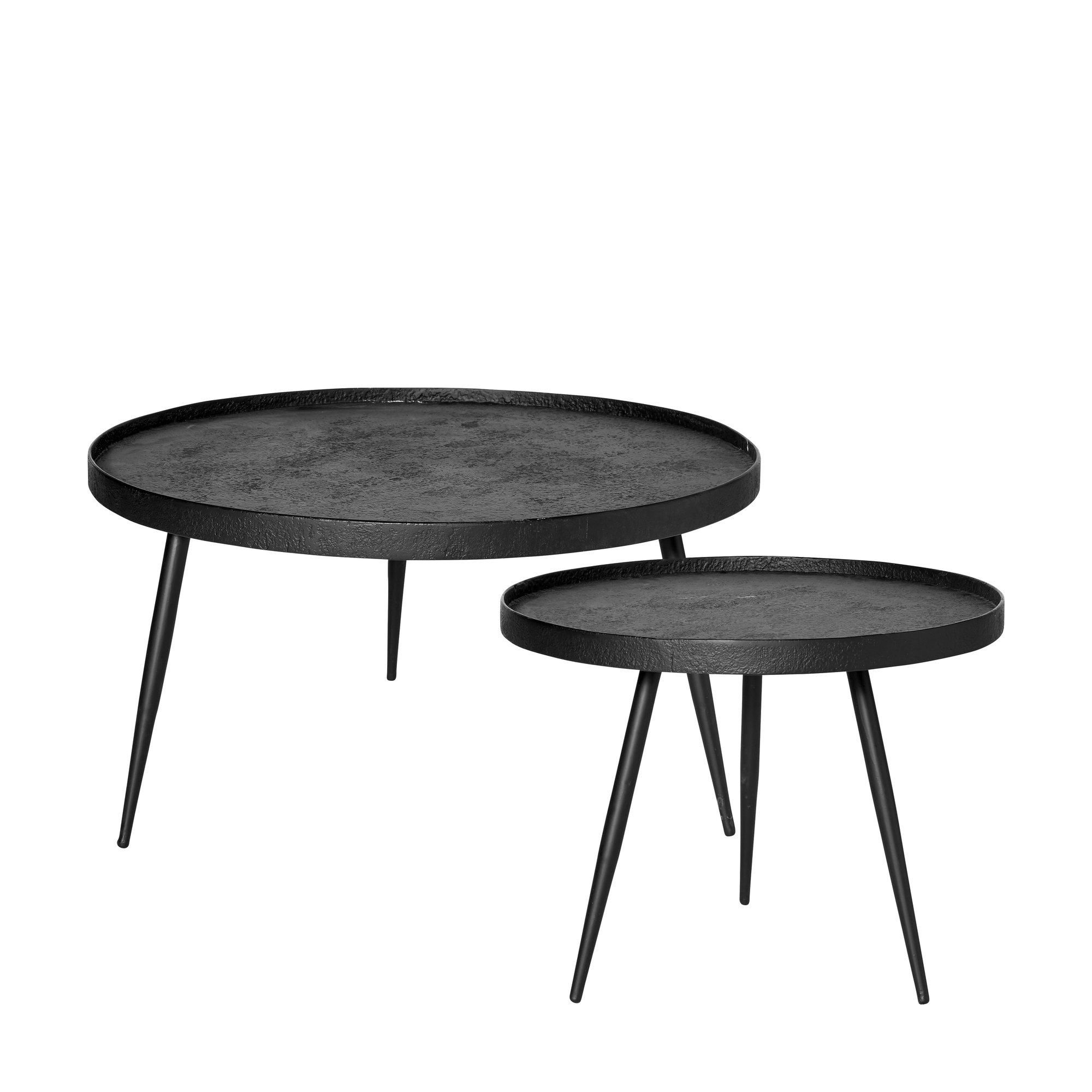 HAMPI Bord 2/S Svart Matt - Svart Melerad - 75x46 58x41cm