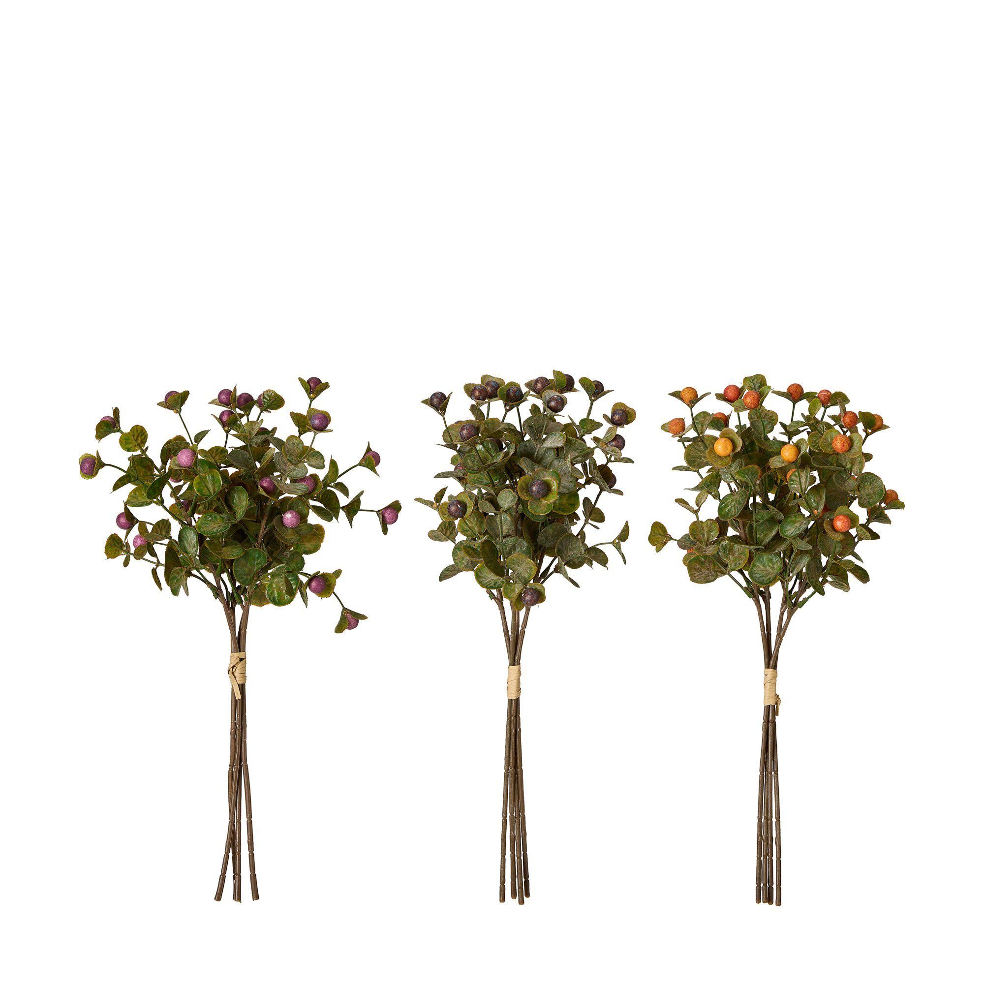 TWIG Berries Mix Black, Purple, Amber - Black, Purple, Amber - 38cm