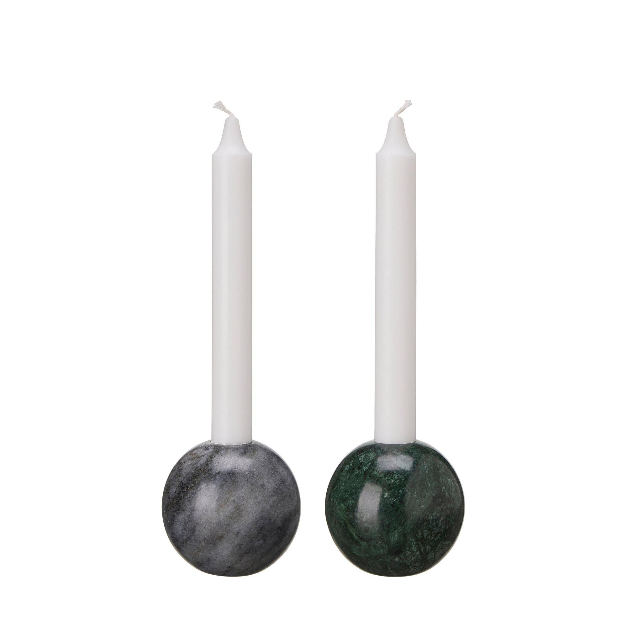 MINOO Candle holder Mix Black, Green - Black, Green - 8x8cm