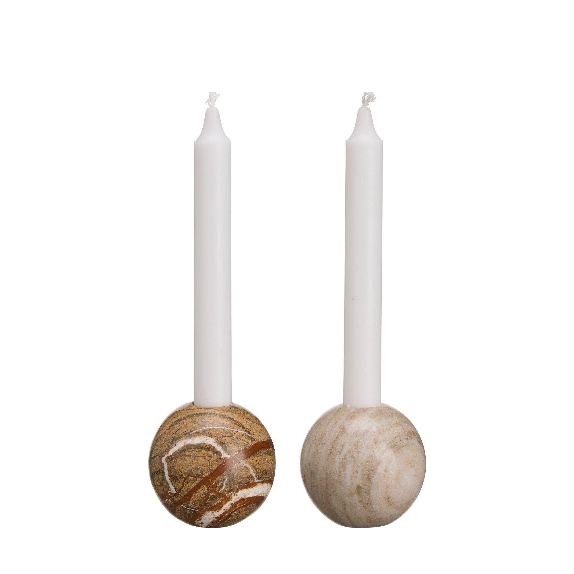 MINOO Ljusstake Mix Brun, Beige - Brun, Beige - 8x8cm