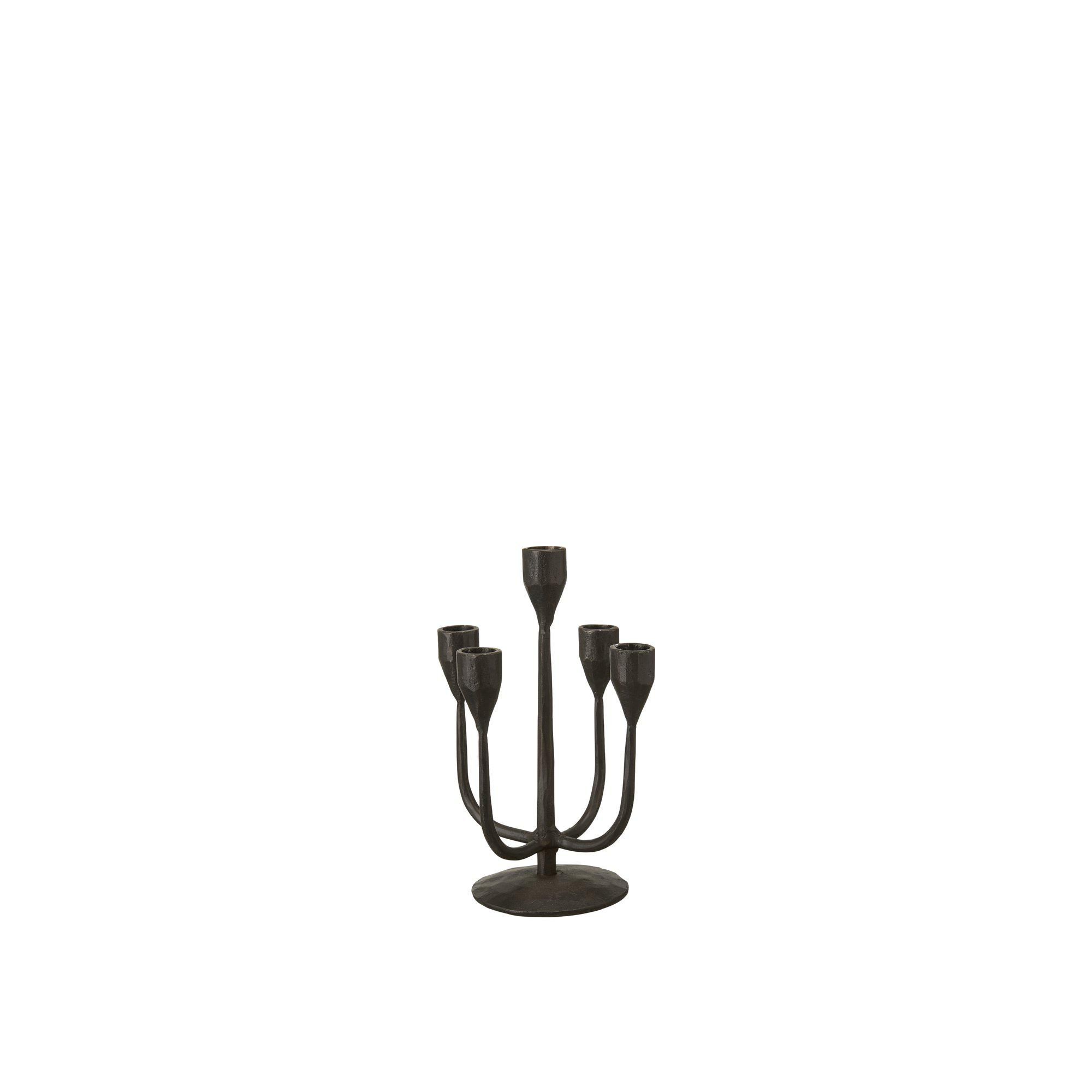 PRIYA Candle holder Black - Black - 15x10cm