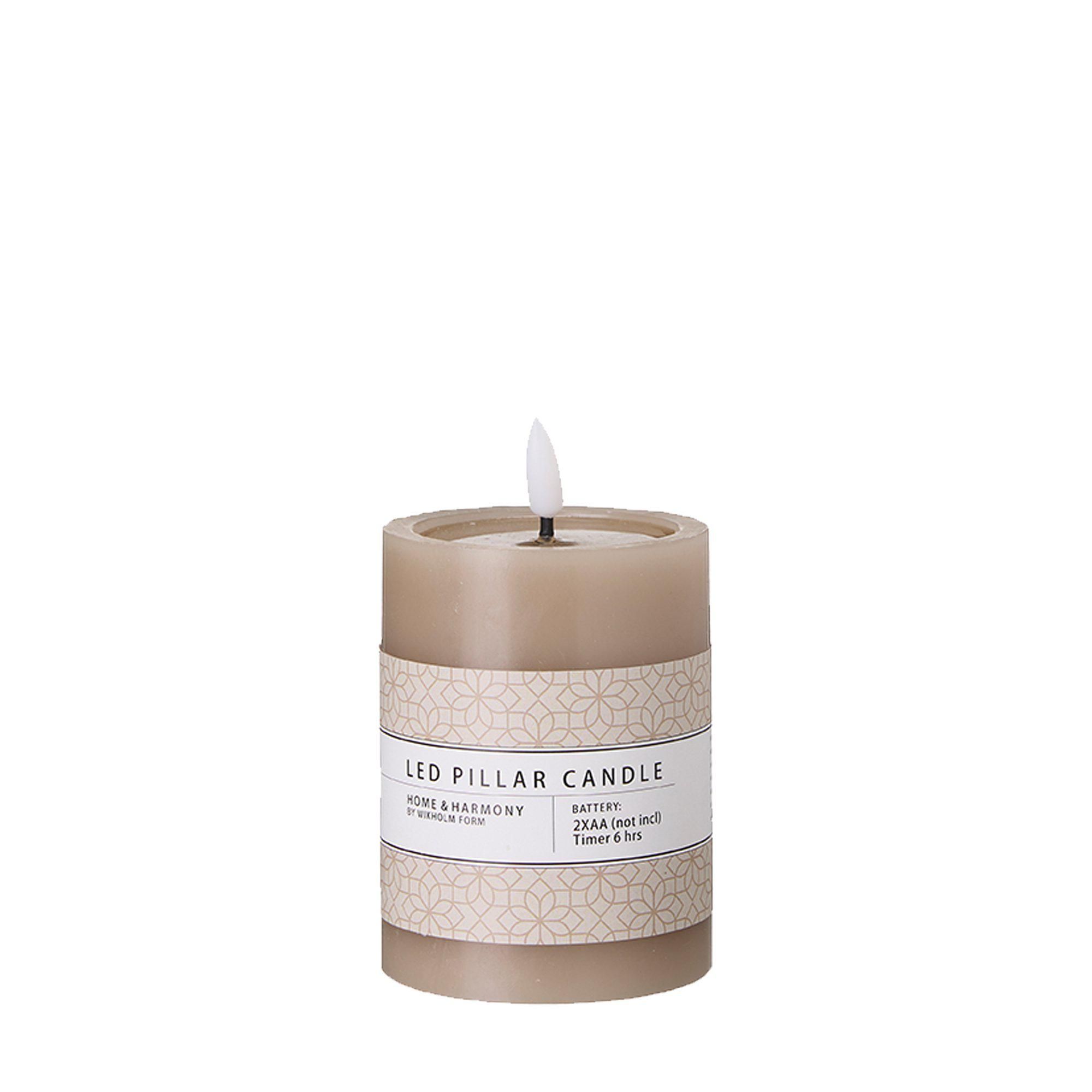 LED Pillar Candle Beige - Beige - 8x11cm