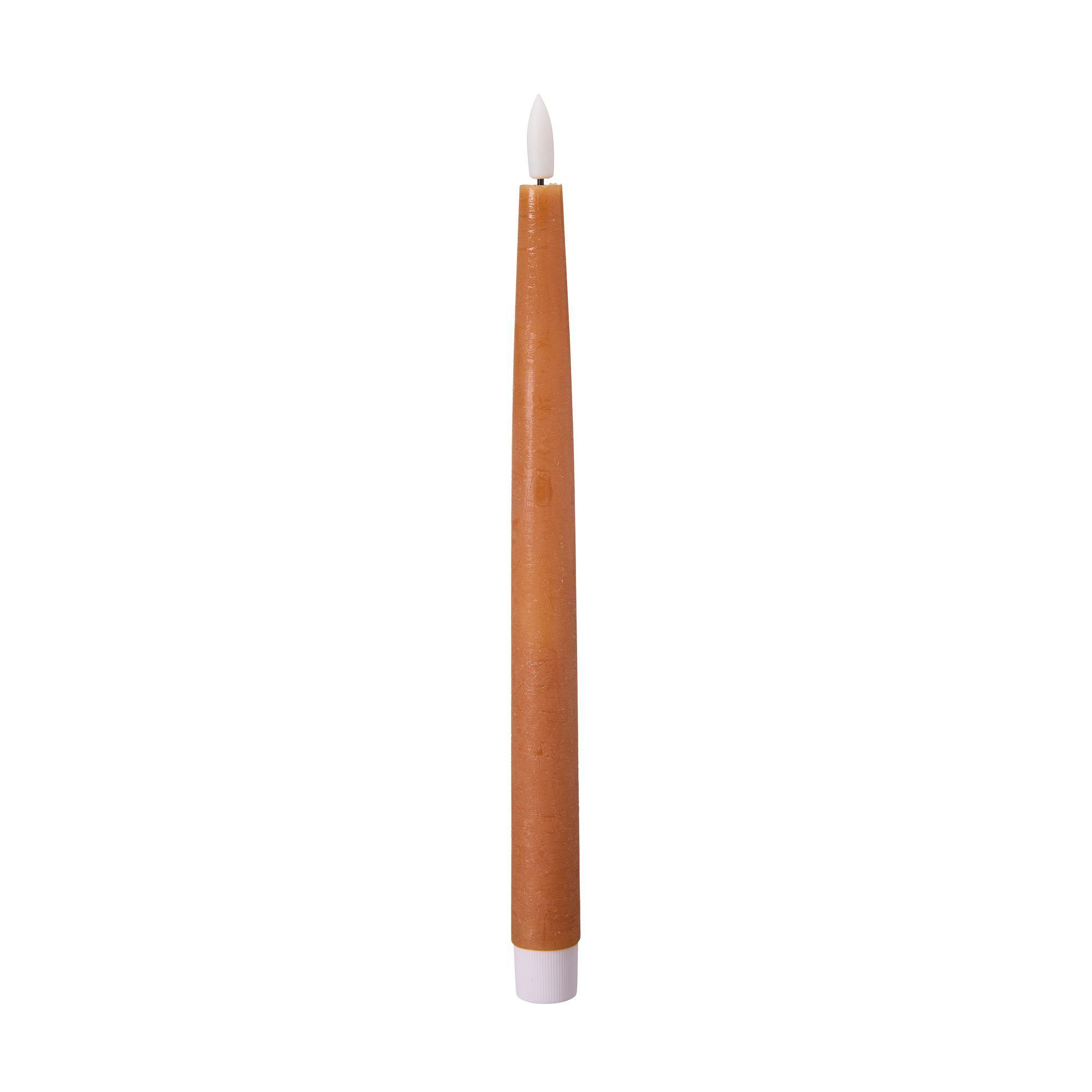 LED Taper Candle 2 pcs Caramel - Caramel - 2,2x27cm