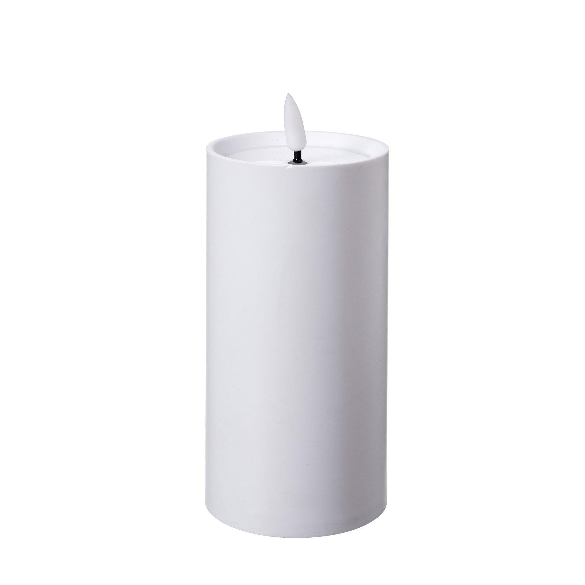 LED Candle Outdoors White - White - 8x15cm